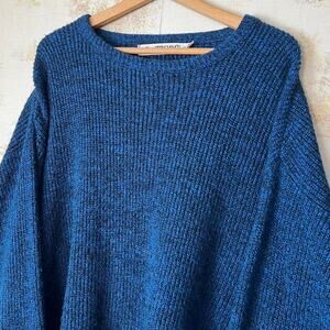 80s Le Tigre 100% Acrylic Knit Sweater Minimal Preppy Size XL